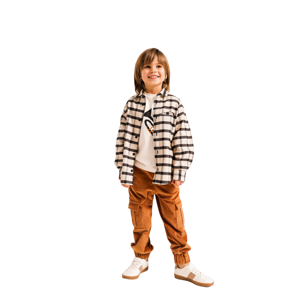 CORD JOGGER TROUSERS WITH POCKETS CAMEL