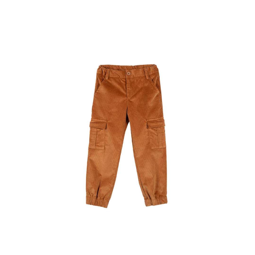 CORD JOGGER TROUSERS WITH POCKETS CAMEL