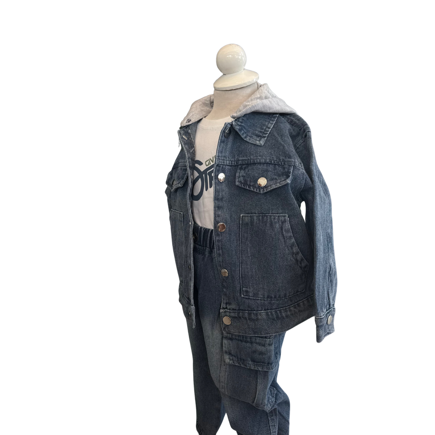 3-Piece Denim Street Style Set