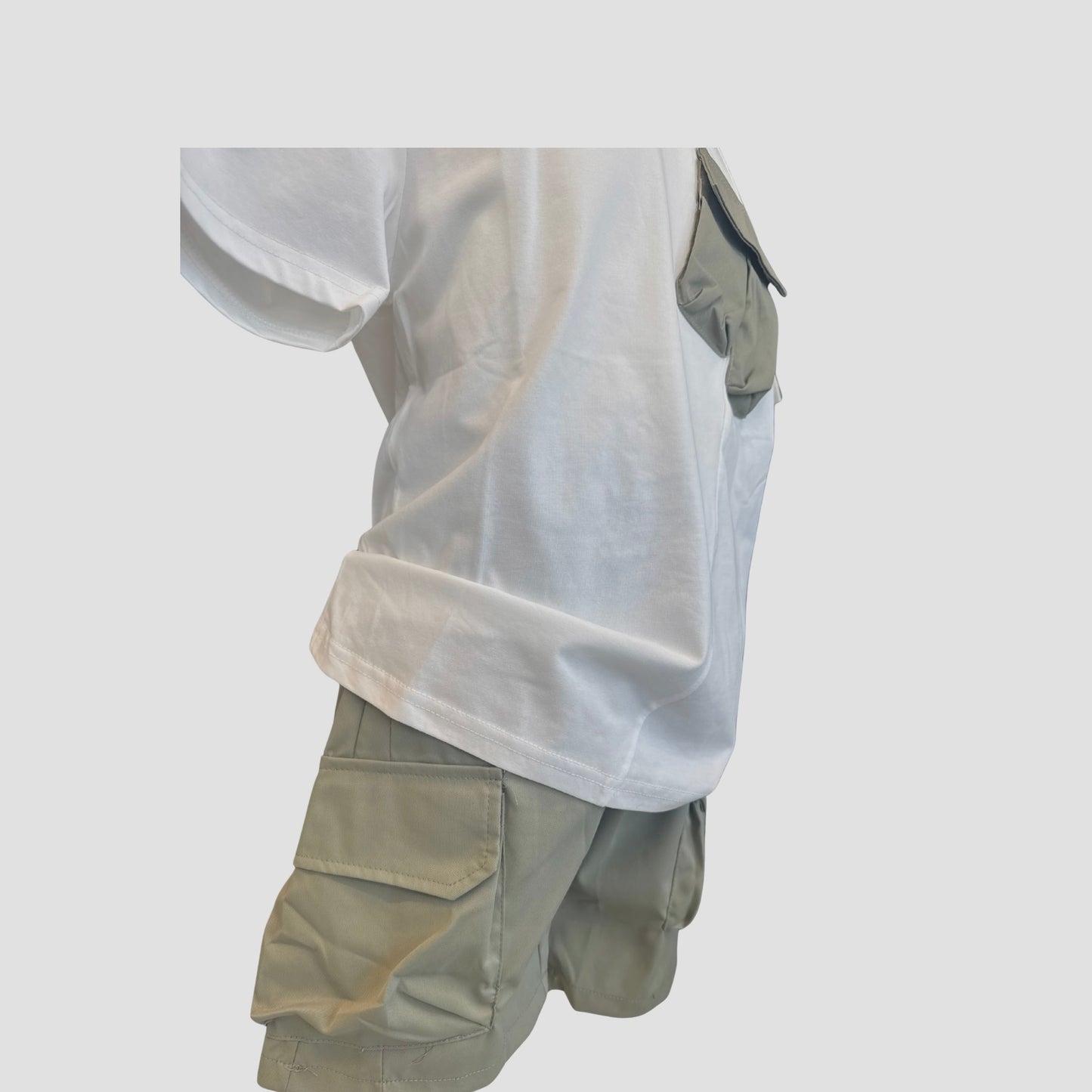 White Utility Pocket Set for Boys