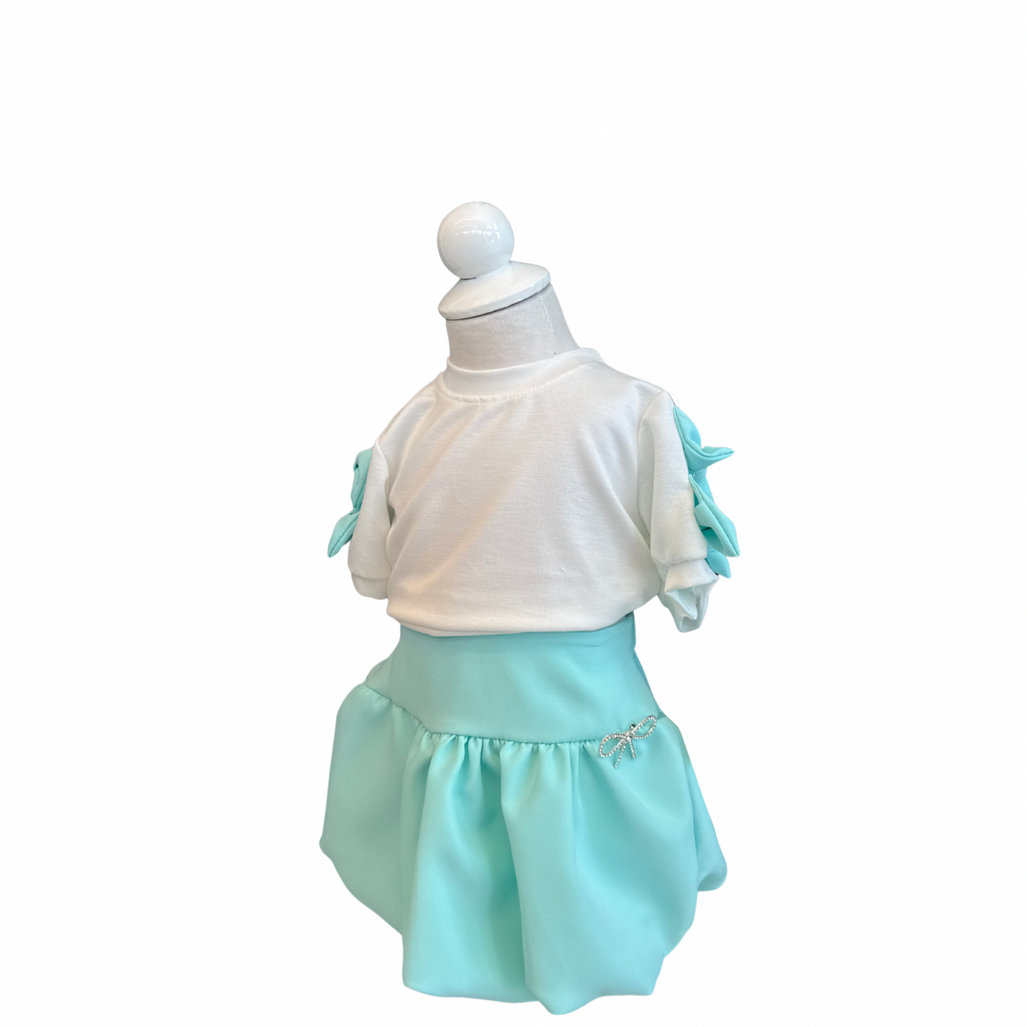 Bow Sleeve & Skirt Set
