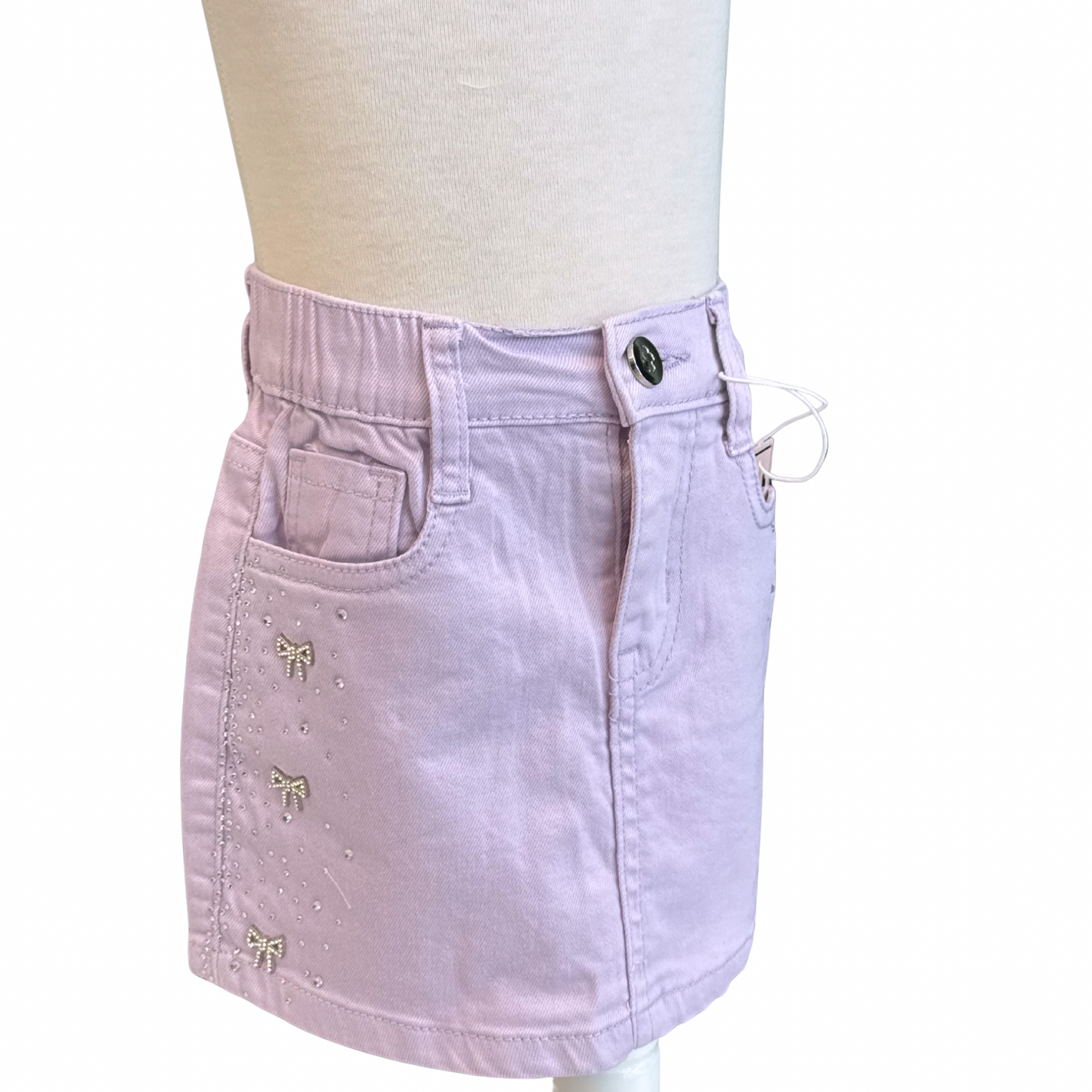 Embellished Denim Skirt