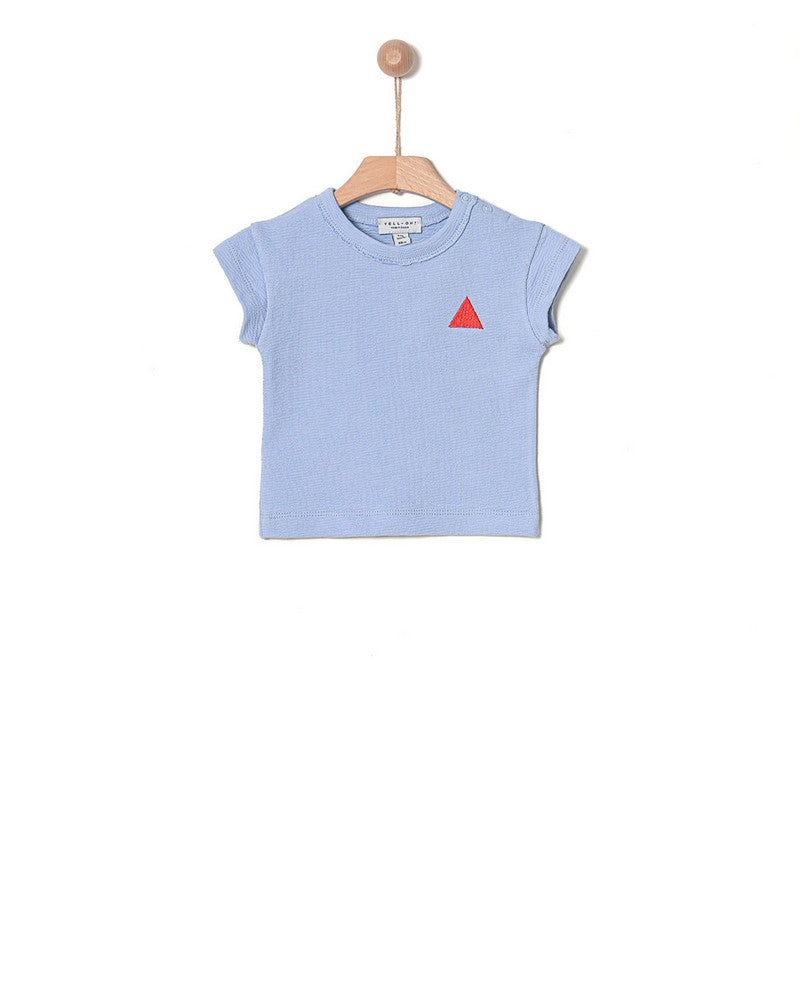 T-SHIRT JERSEY JACQUARD CHAMBRAY BLUE