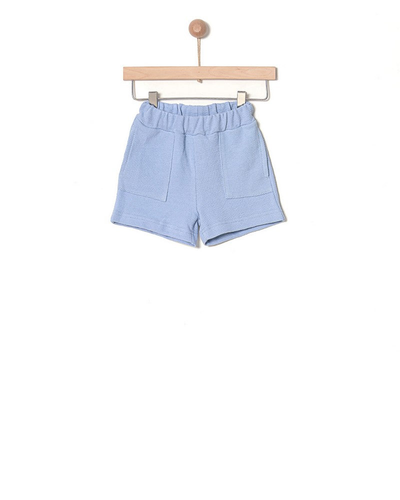 SHORTS JERSEY JACQUARD CHAMBRAY BLUE