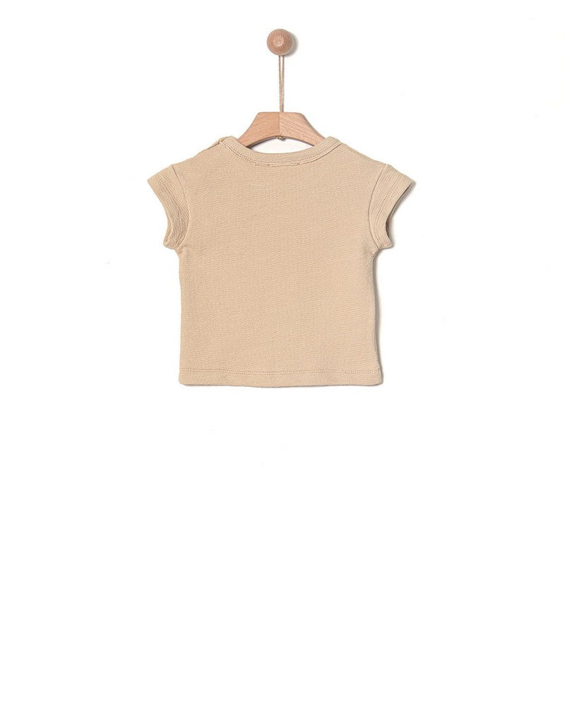 T-SHIRT JERSEY JACQUARD CHAMBRAY BLUE