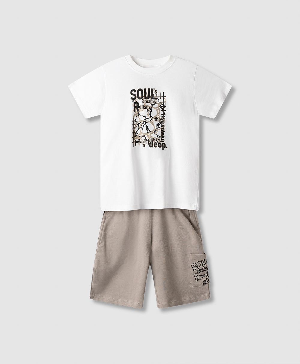 Boys Cotton T-Shirt &Shorts Set