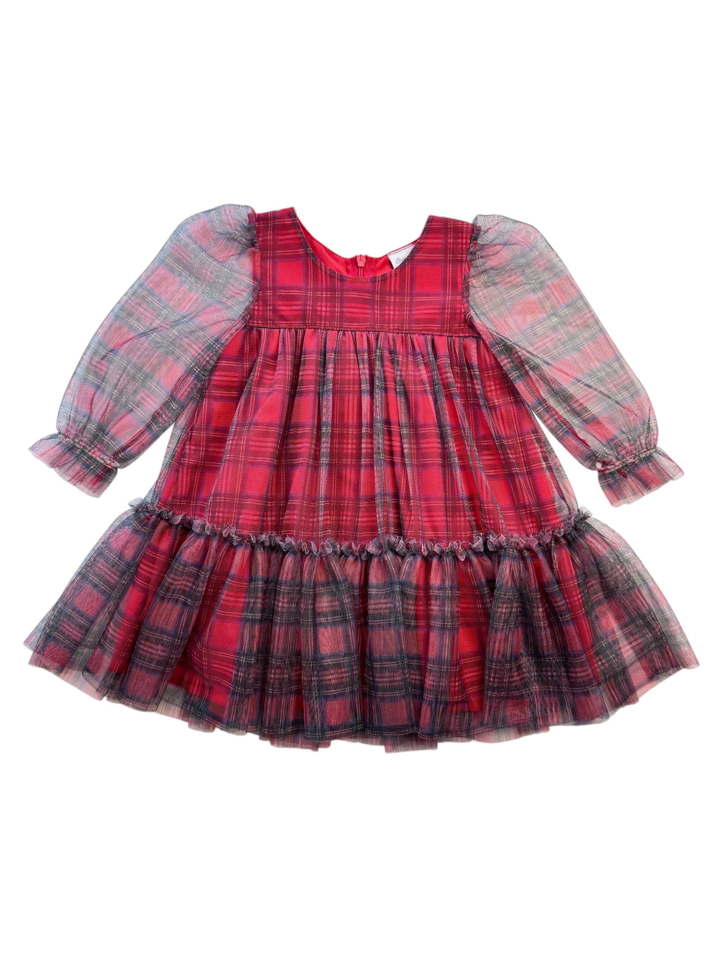 Φόρεμα “Καρώ με Τούλι”