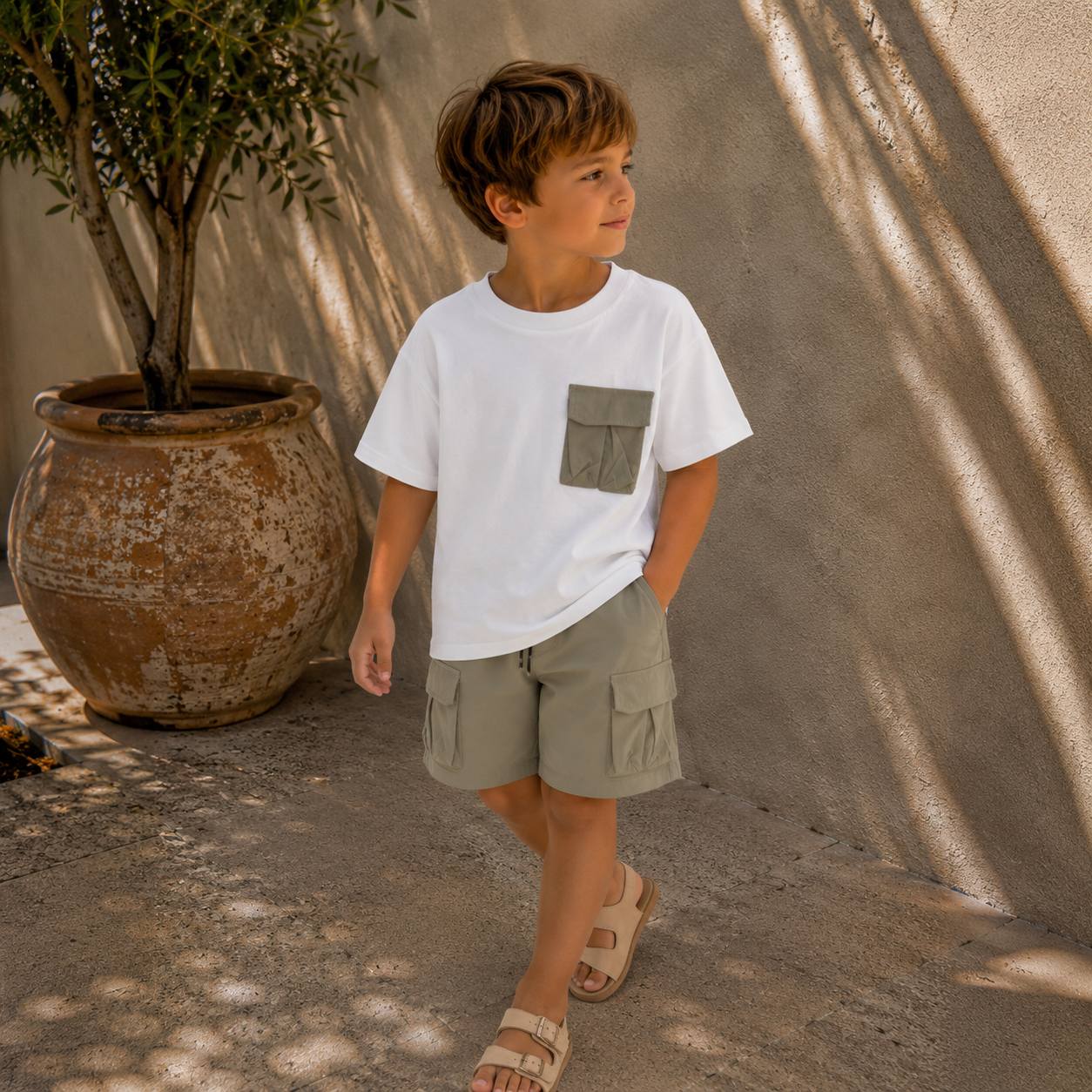 Boy T-Shirt &Cargo Shorts Set