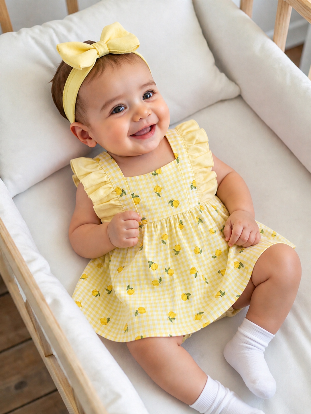 Baby Girl Lemon Print Dress