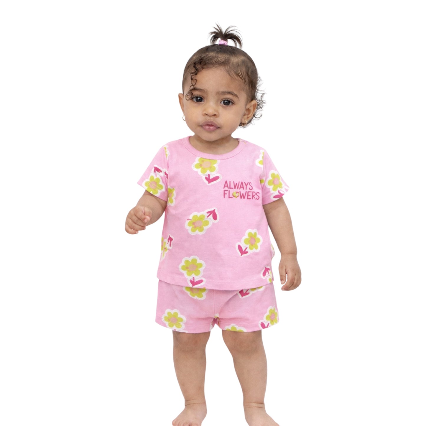 Baby Girl Floral Shorts Set