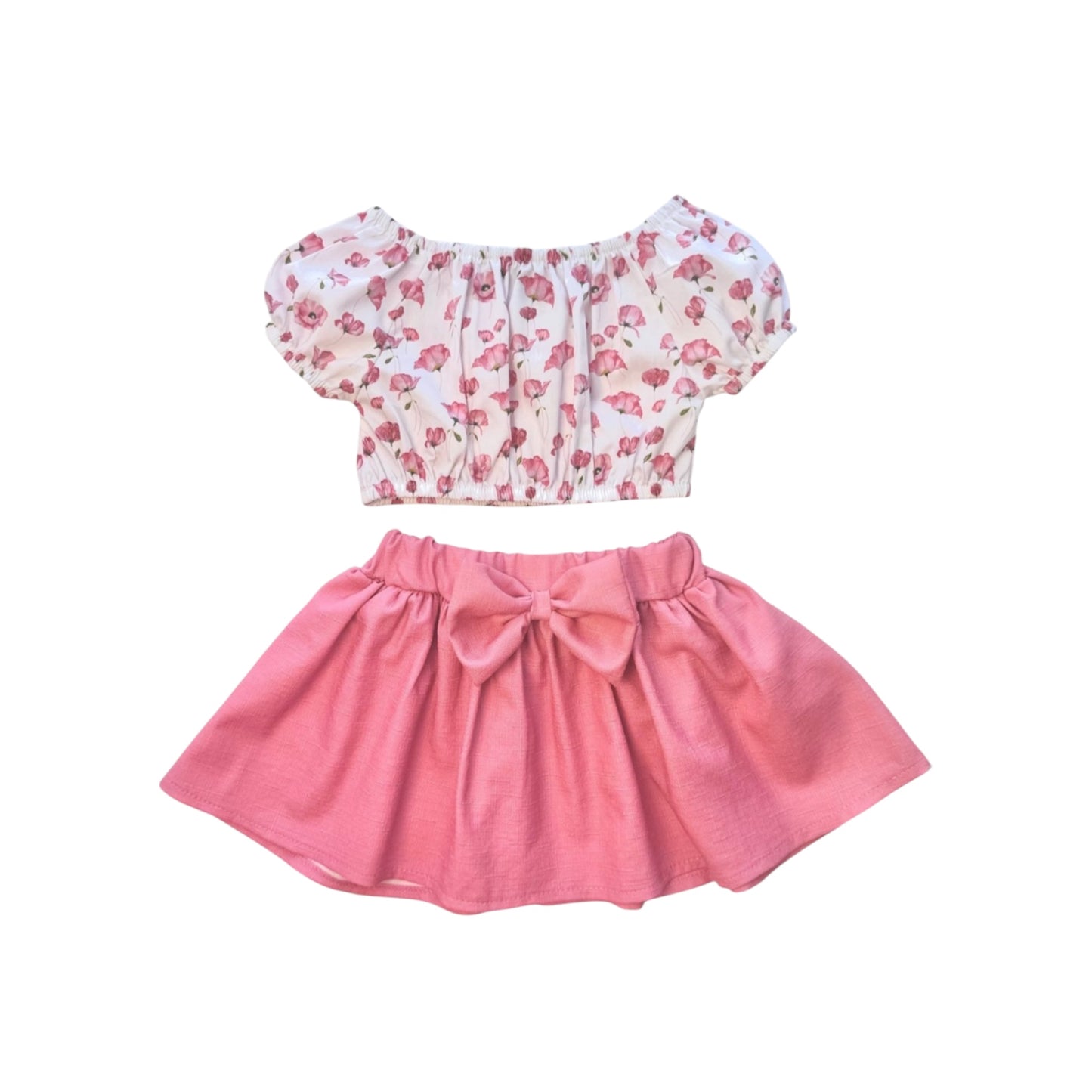 Girl Floral Top & Skort Set