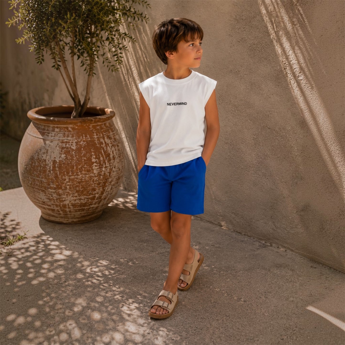 Boy Sleeveless T-Shirt & Shorts Set