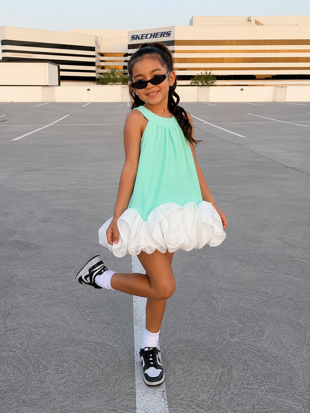 Statement Flower Hem Dress
