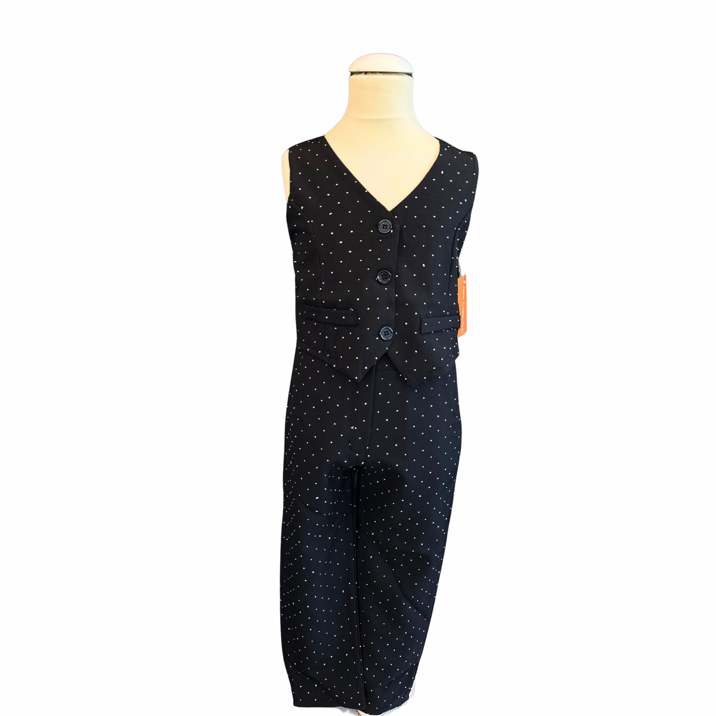 Polka Dot Vest & Pants Set