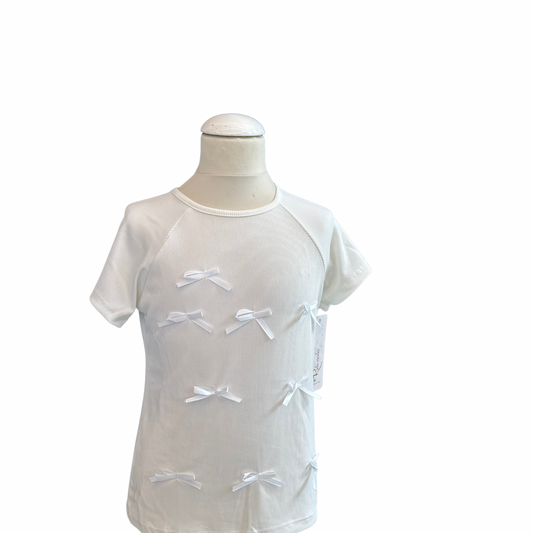 Girls' Top with Satin Bows