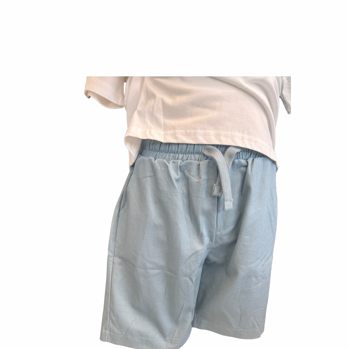 Boys' "Pray Play Relax" T-Shirt & Shorts Set – Light Blue