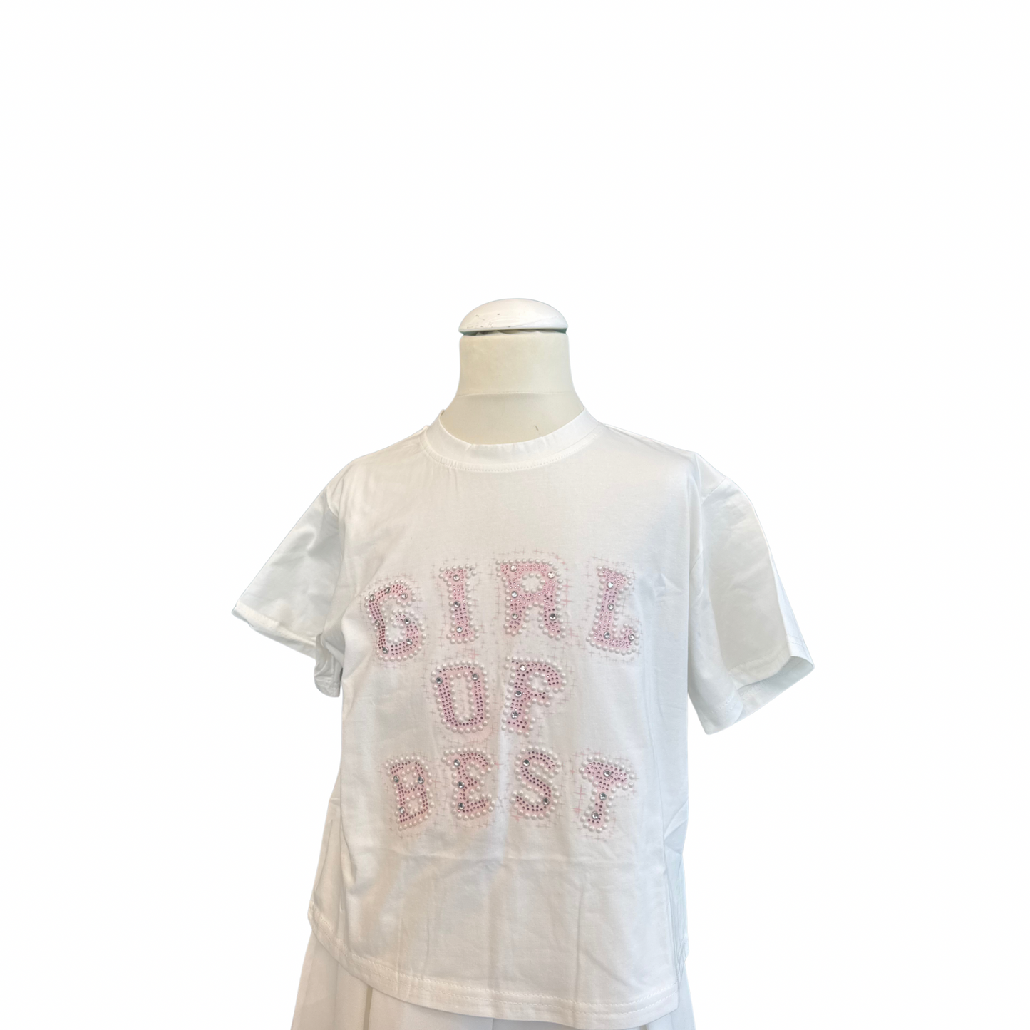 Girl of Best" T-Shirt with Beaded Lettering
