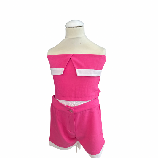 Strapless Colorblock Set