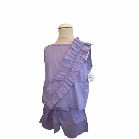 One Shoulder Ruffle Set