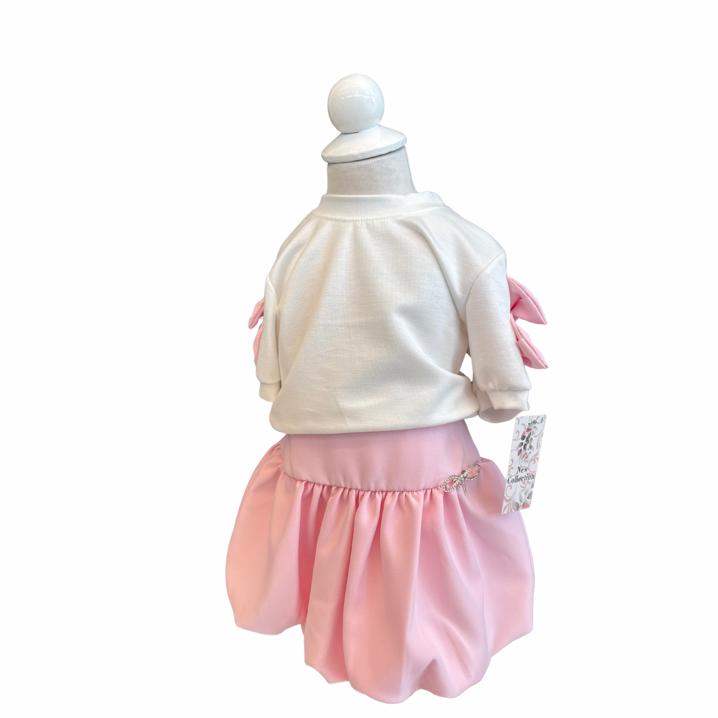 Bow Sleeve & Skirt Set