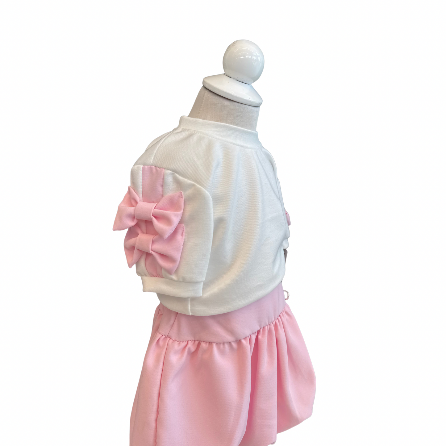 Bow Sleeve & Skirt Set