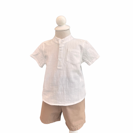 Linen Shirt & Shorts Set