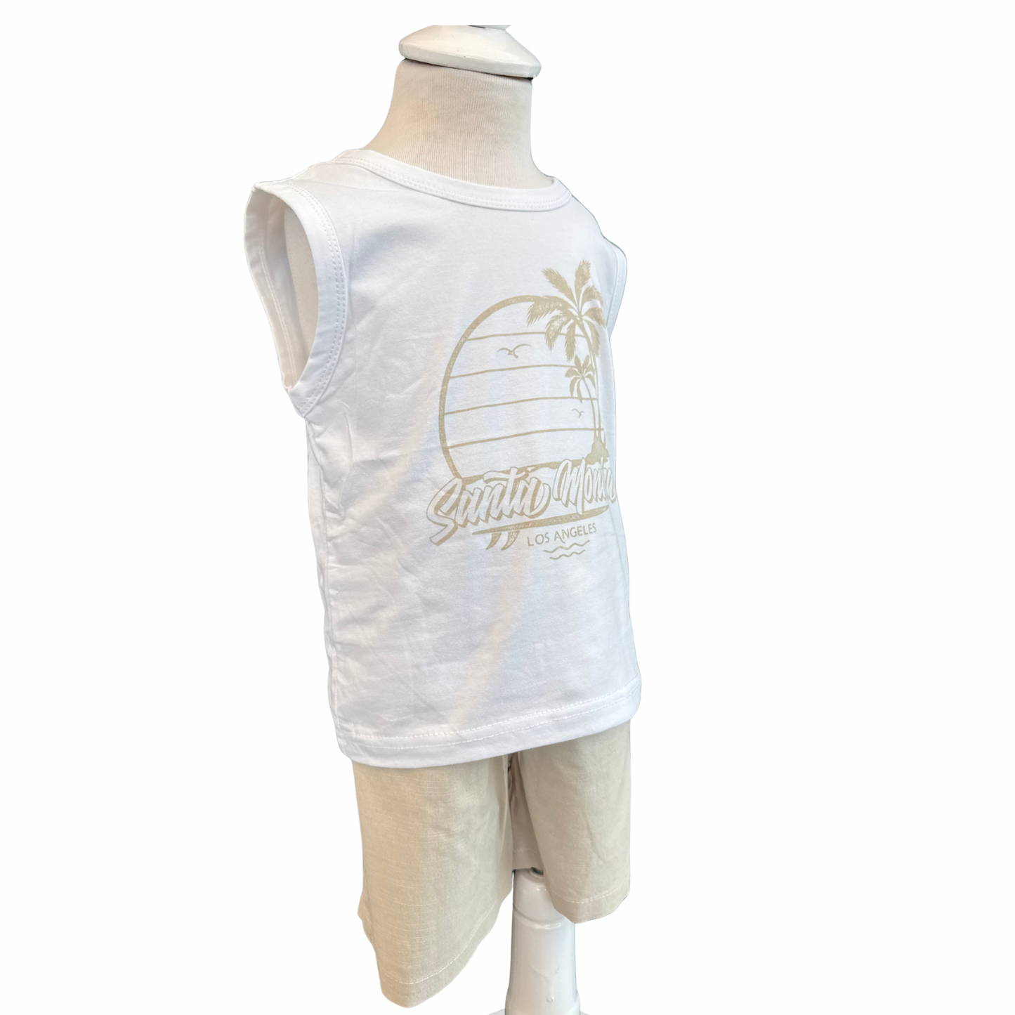 3-Piece Summer Set with Shirt, Tank Top & Shorts
