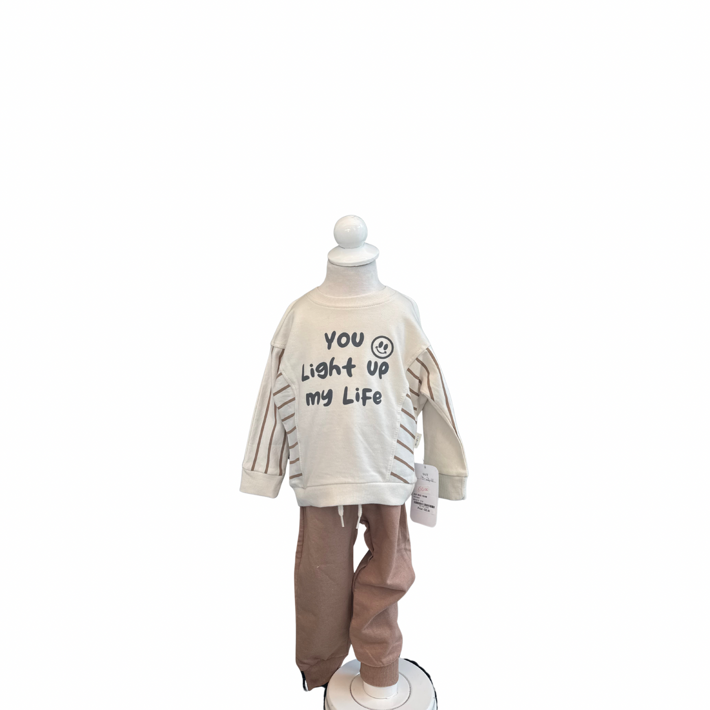 2-Piece Casual Set with Printed Sweatshirt