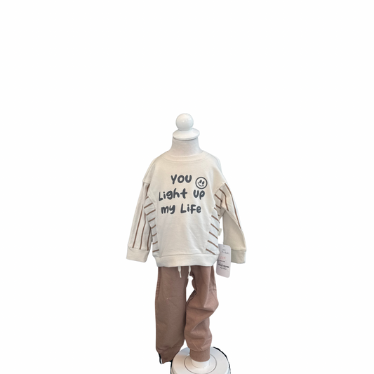 2-Piece Casual Set with Printed Sweatshirt