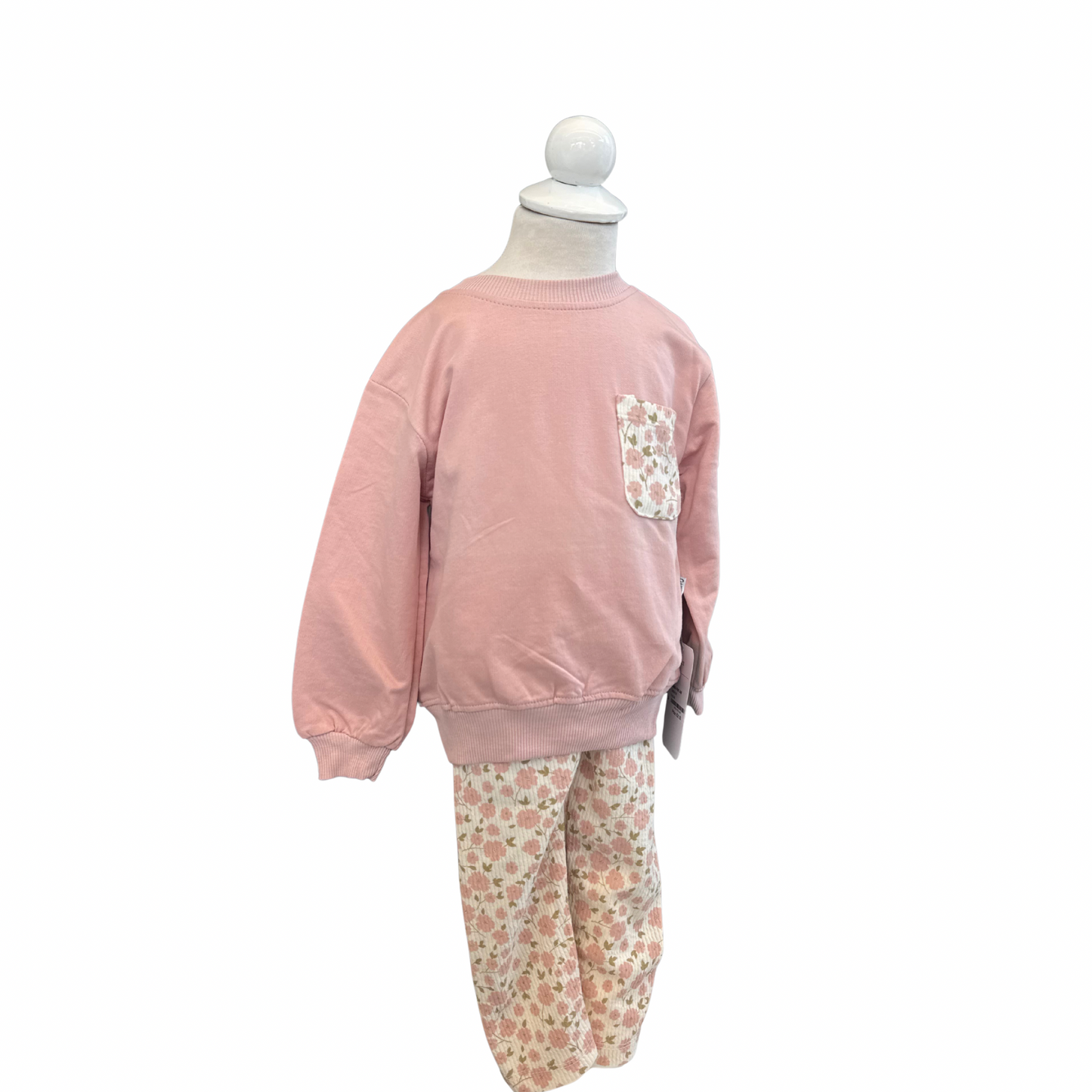 2-Piece Floral Set with Sweatshirt
