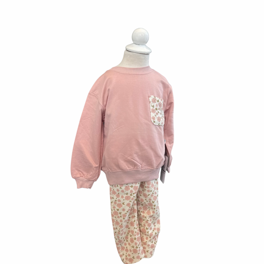 2-Piece Floral Set with Sweatshirt