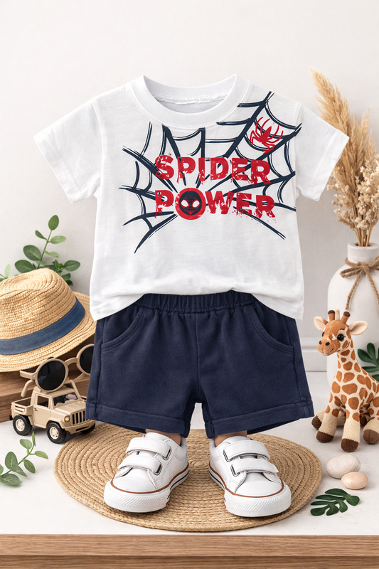 Βρεφικό Σετ Μπλουζάκι &Σορτσάκι “Spider Power”