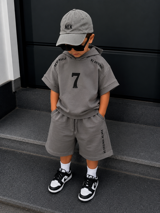 Boys Hooded T-Shirt & Shorts Set
