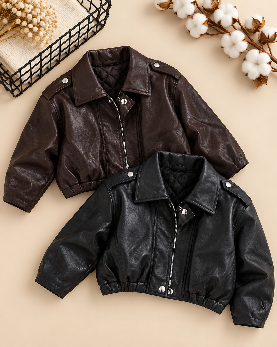 Παιδικό Biker Jacket από Δερματίνη