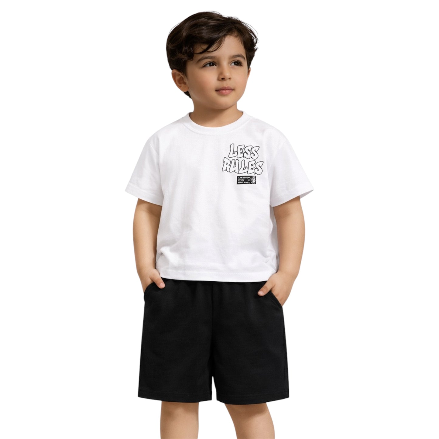 Boys “Less Rules” T-Shirt &Shorts Set