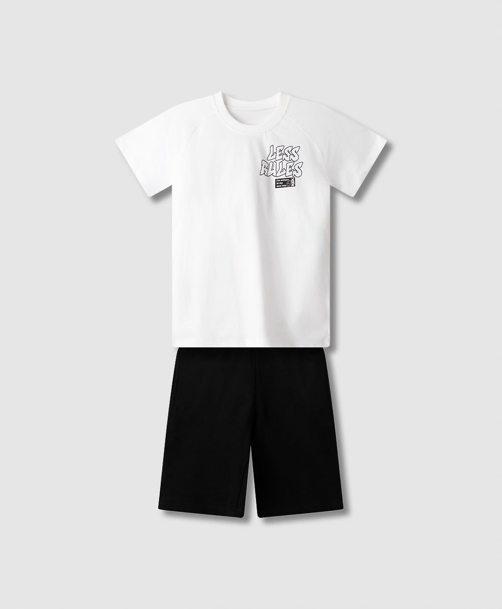 Boys “Less Rules” T-Shirt &Shorts Set