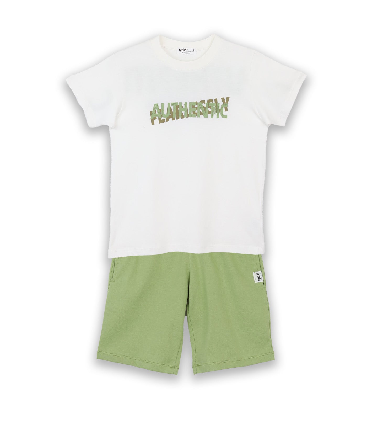 Boys’ Set "Authenticity" – Beige & Sage Green