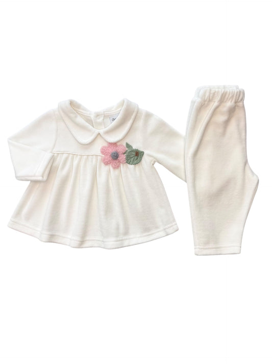 Σετ “Βελούδο Με Μπουκλέ Λουλουδάκια”