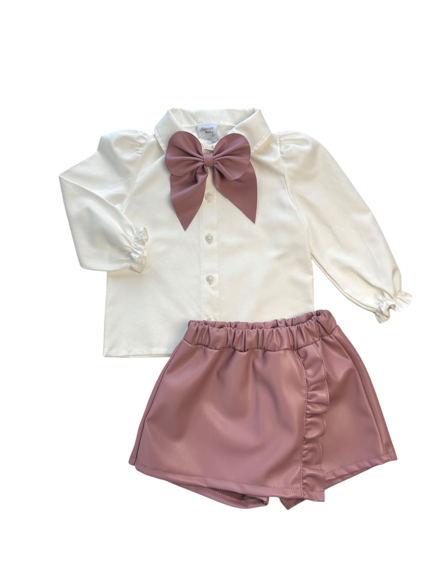 Δερμάτινη Φούστα Με Πουκάμισο