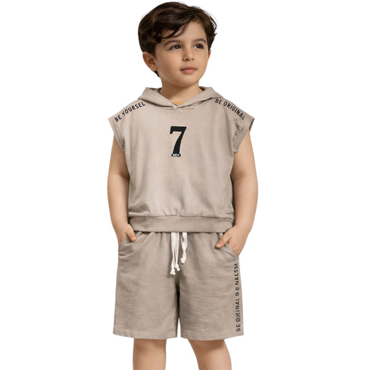 Boys Hooded T-Shirt & Shorts Set
