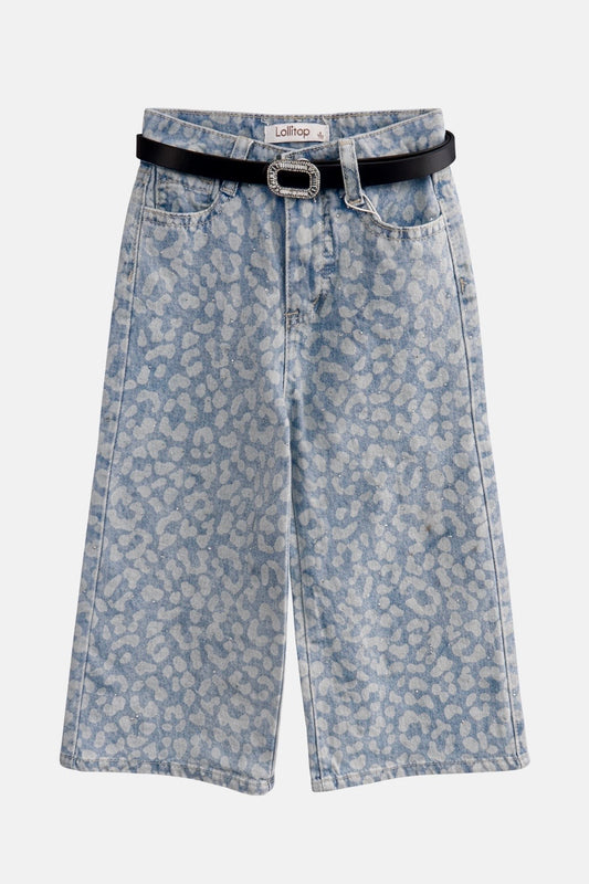 Τζιν Culotte με Leopard Σχέδιο