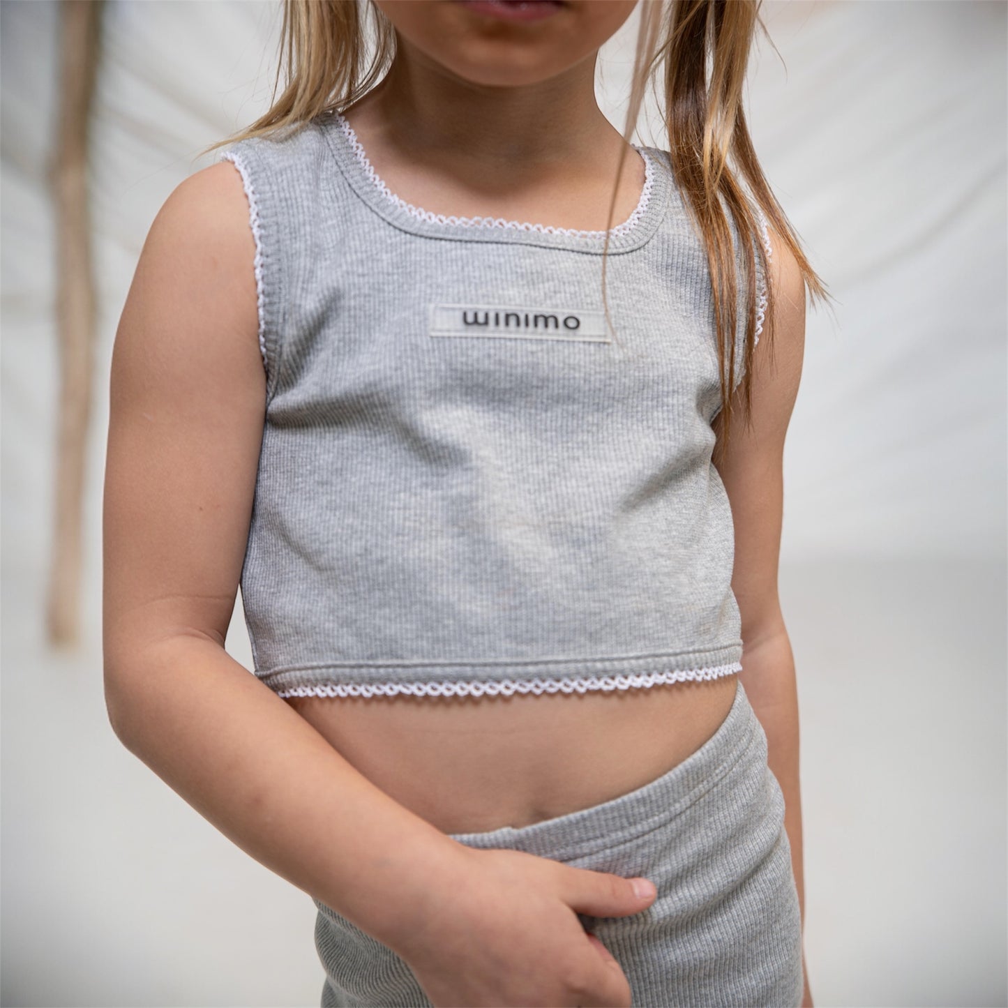Minimo Girls Rib Crop Top & Shorts Set