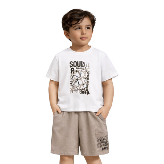 Boys Cotton T-Shirt &Shorts Set
