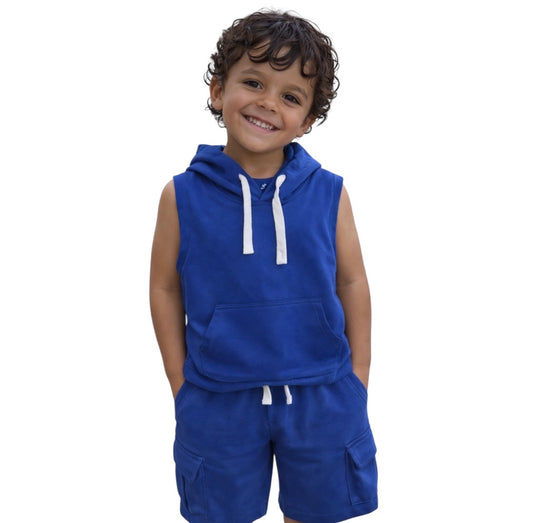 Παιδικό Σετ Αμάνικο Hoodie & Σορτσάκι