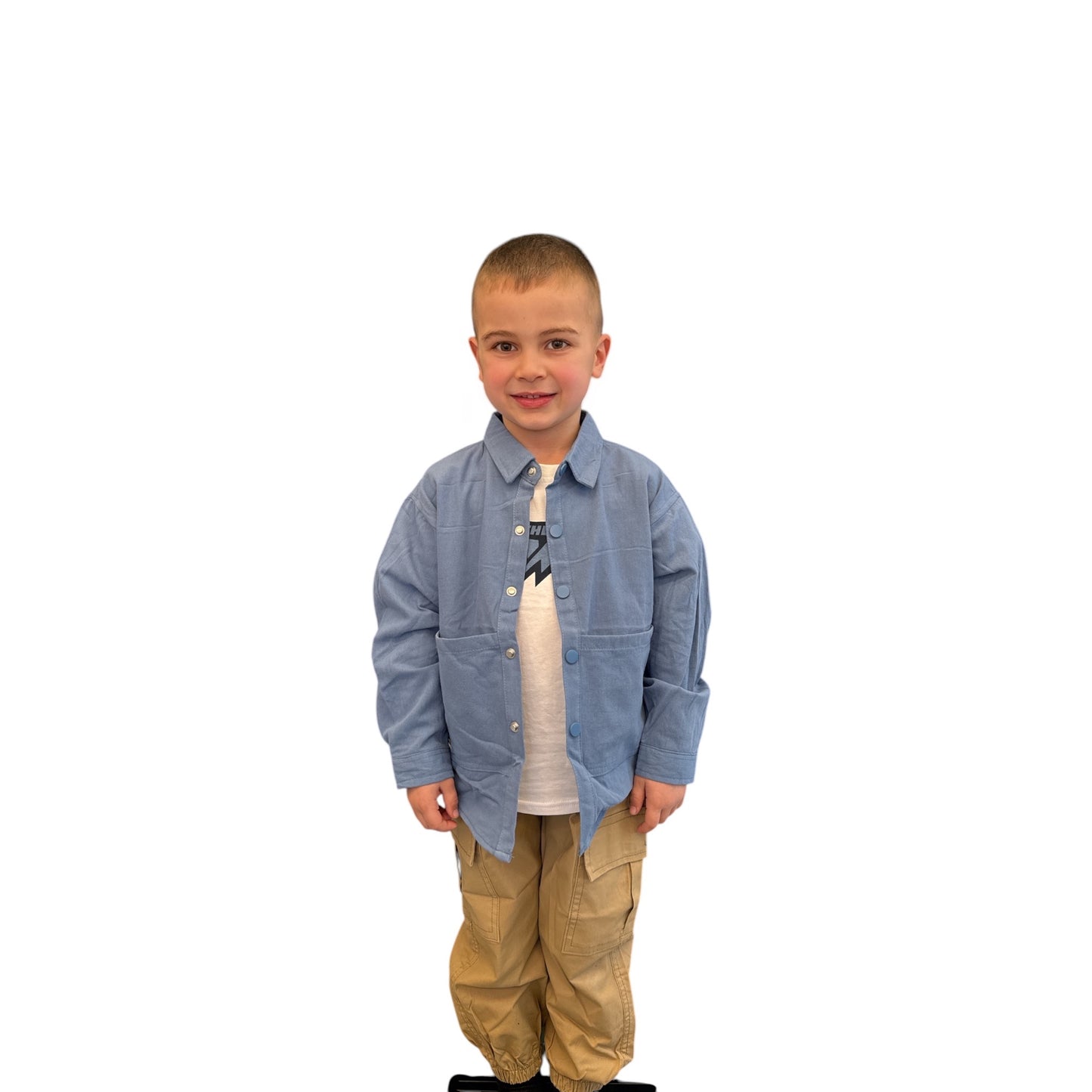 Boys' Casual Button-Up Shirt – Stylish & Comfortable