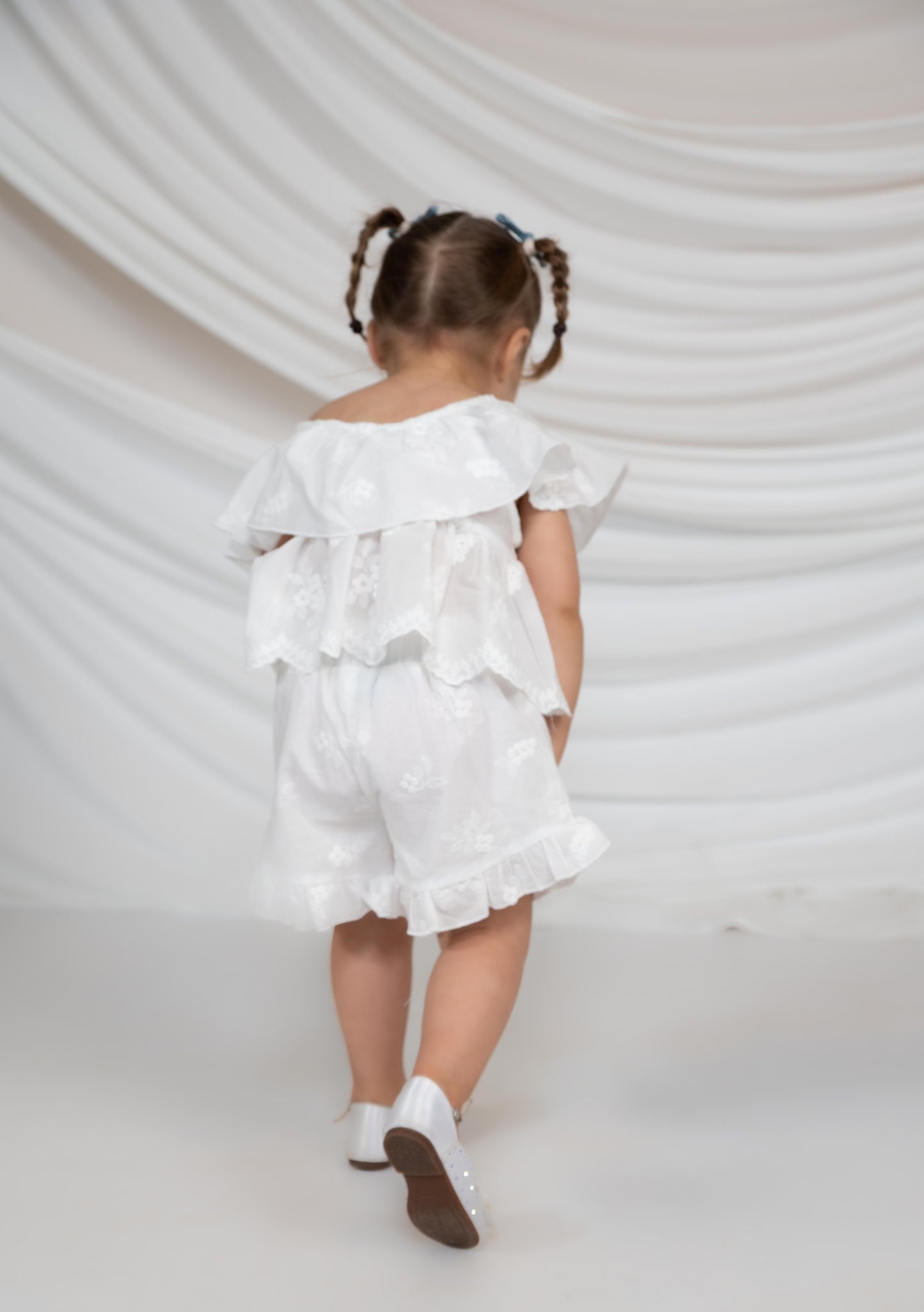 Girls Ruffle Top & Shorts Set