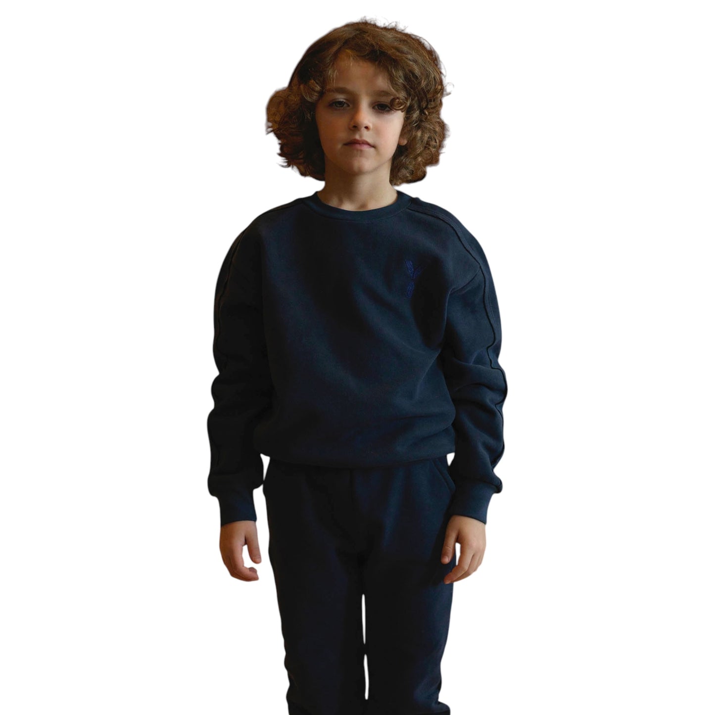 KIDS BOY COTTON SWEATSHIRT DRESS BLUES