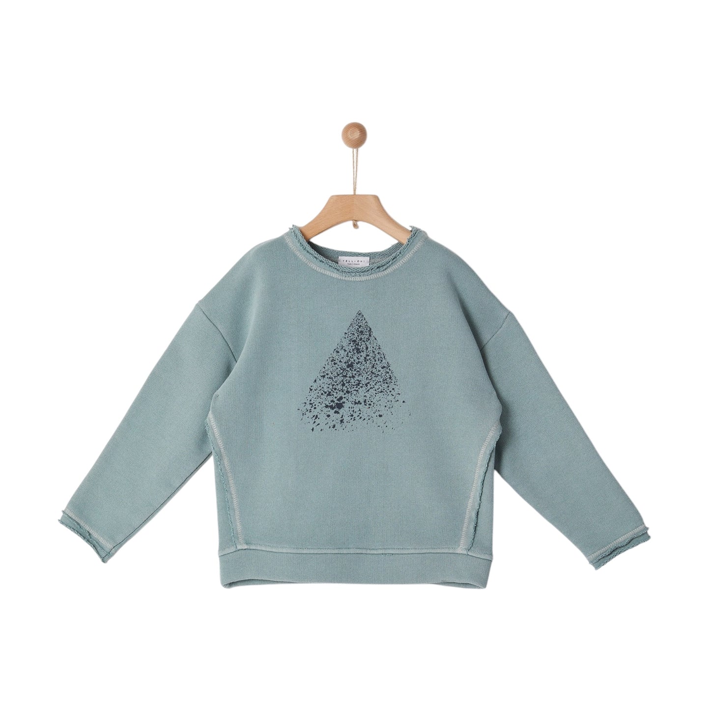 KIDS BOY ORGANIC COTTON DYED SWEATSHIRT WITH PRINT GREEN BAY