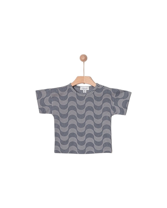 T-SHIRT ORGANIC LICORICE WAVES ALLOVER