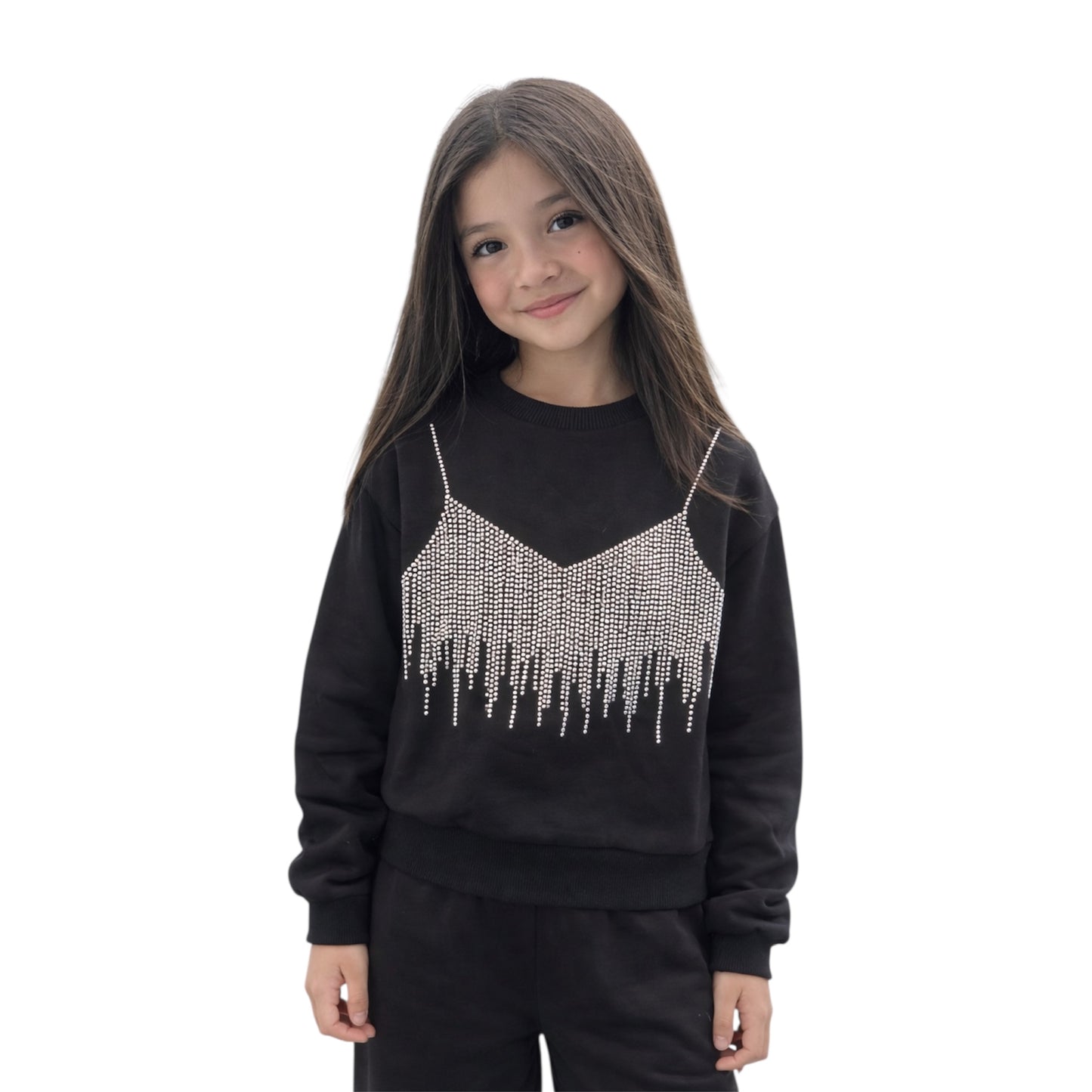 Παιδικό Hoodie με Strass Λεπτομέρεια